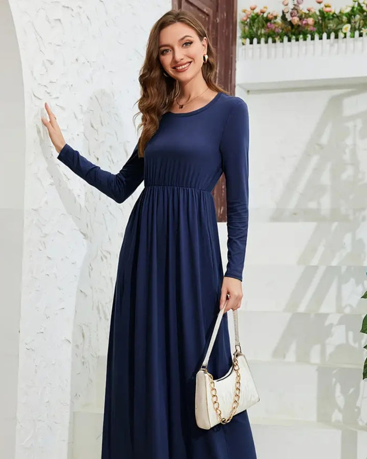 robe bleu marine longue