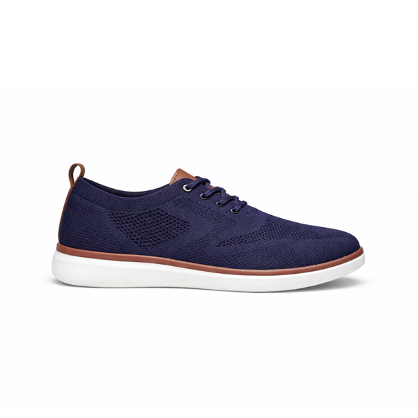 Baskets homme bleu marine maille respirante