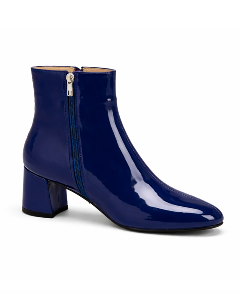 Bottines bleu marine à talon