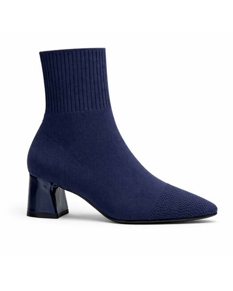 Bottines chaussette bleu marine