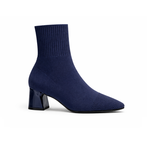 Bottines chaussette bleu marine