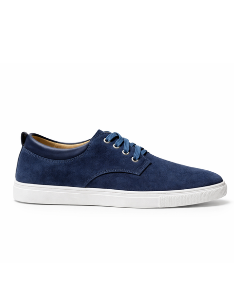 Chaussure homme daim bleu marine