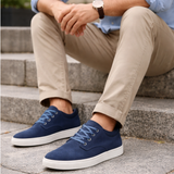 Chaussure homme daim bleu marine homme