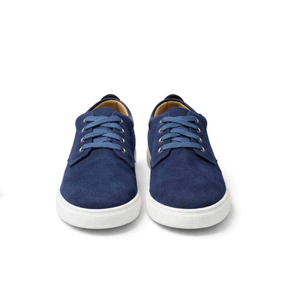 Chaussure homme daim bleu marine