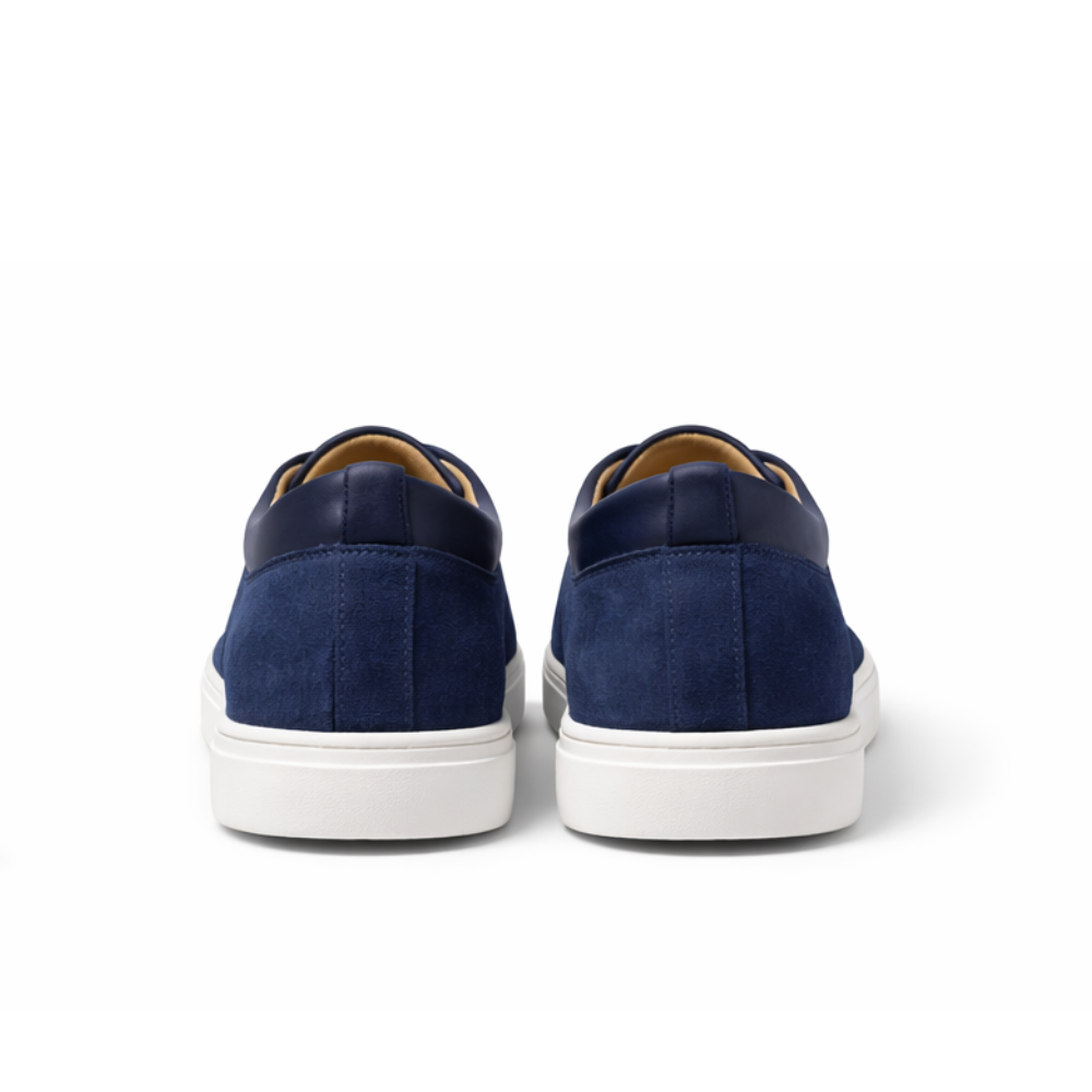 Chaussure homme daim bleu marine