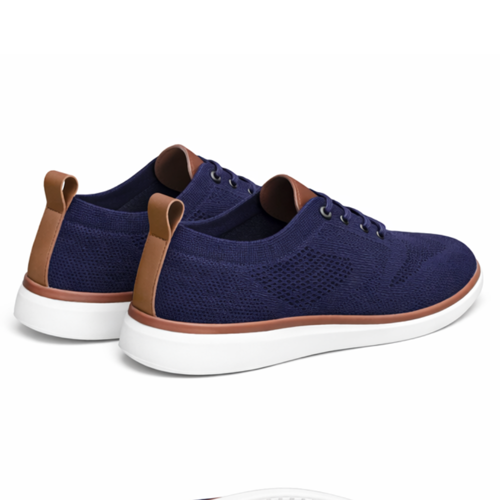 Baskets homme bleu marine maille respirante