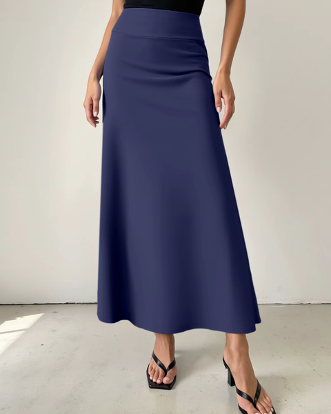 Jupe bleu marine classique femme lisse