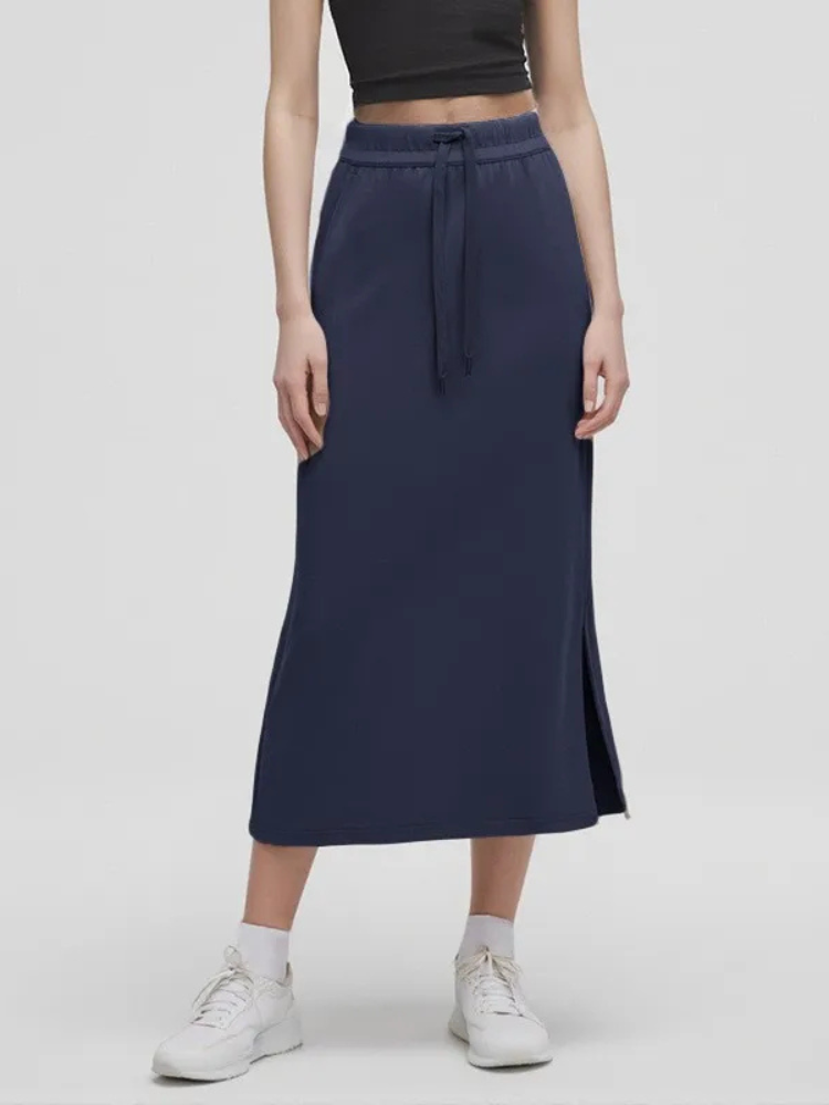 Jupe bleu marine droite