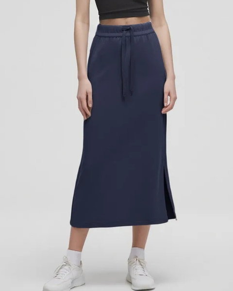 Jupe bleu marine droite