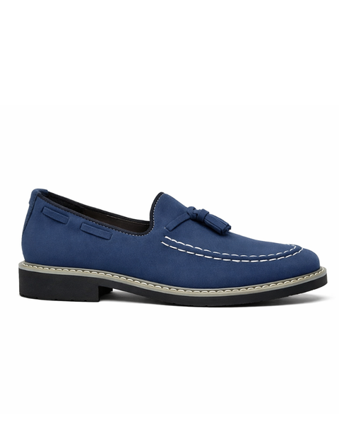 Mocassin bleu marine homme