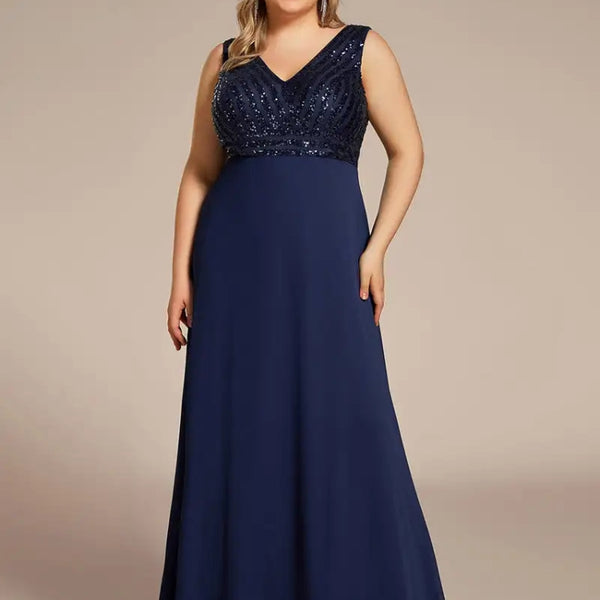 Robe Bleu Marine Grande Taille