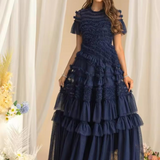 Robe bleu marine chic pour mariage