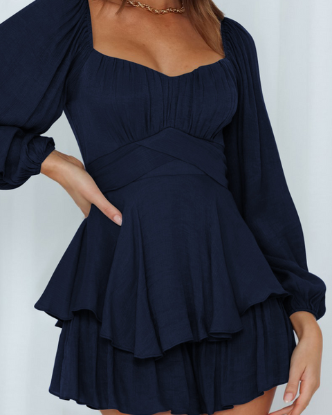 Robe_bleu_marine_manche_longue