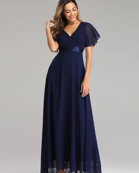 Robe demoiselle d'honneur bleu marine