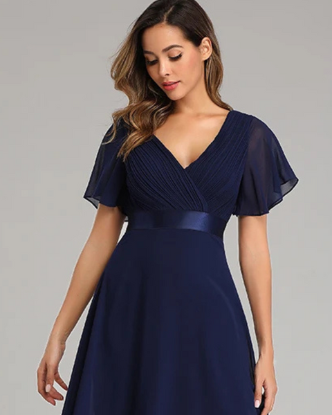 Robe demoiselle d'honneur bleu marine