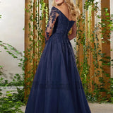 Robe invitée mariage bleu marine bustier femme