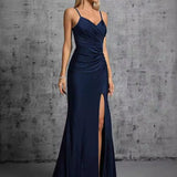 Robe de gala bleu marine