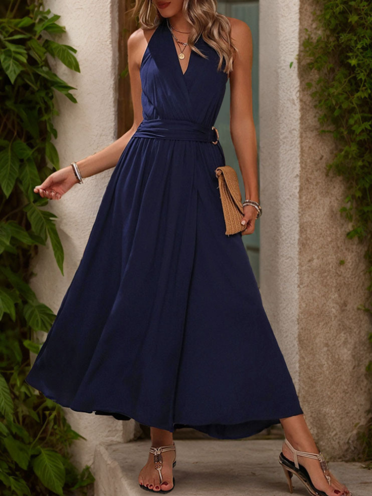 Robe-chemise unie Femme - Jean moyen Robe-chemise unie Femme - Jean moyen
