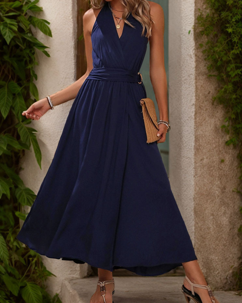 Robe femme bleu marine chic
