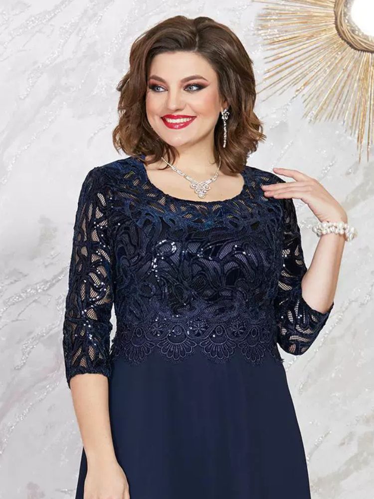 Robe mère de mariée bleu marine