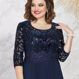 Robe mère de mariée bleu marine