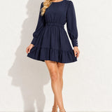 Robe bleu marine a volant