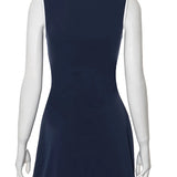 Robe bleu marine chic courte