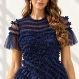 Robe bleu marine chic pour mariage