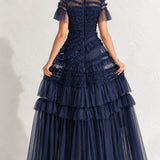Robe bleu marine chic pour mariage