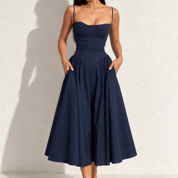 Robe bleu marine élégante