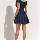 Robe bleu marine manche courte