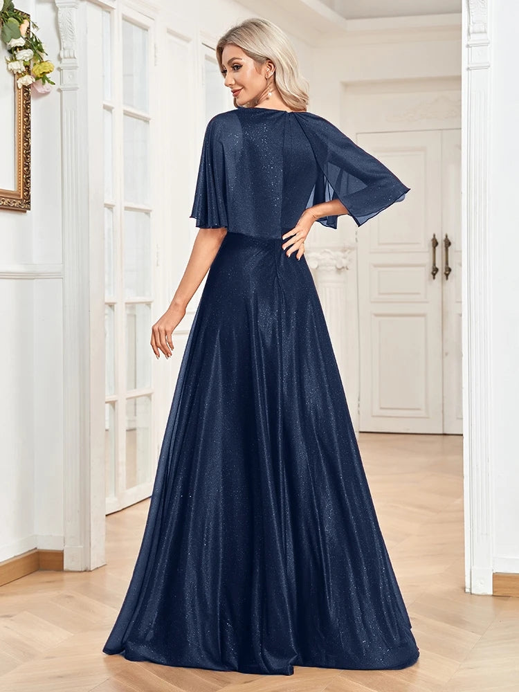 Robe bleu marine pailletée