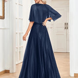 Robe bleu marine pailletée