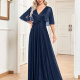 Robe bleu marine pailletée