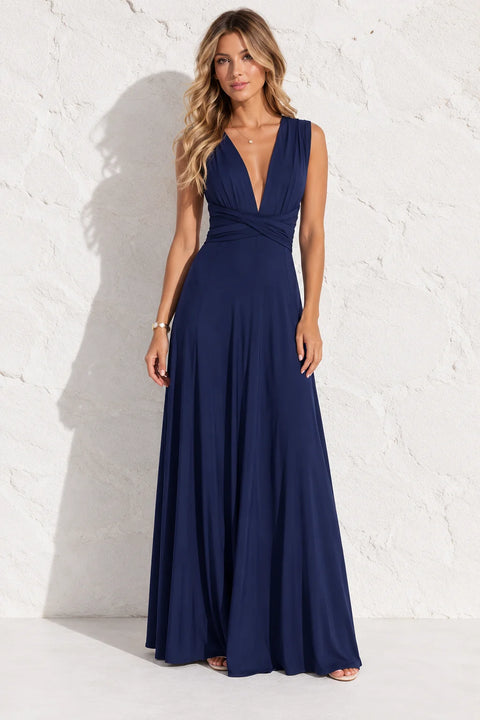 Robe bleu marine sans manche