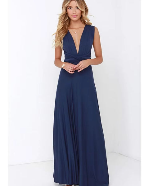 Robe bleu marine sans manches