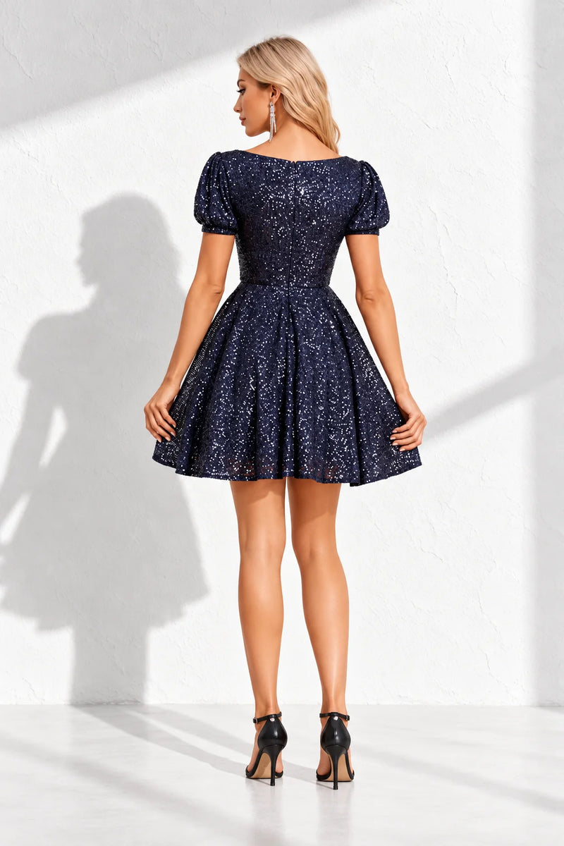 Robe bleue marine cocktail