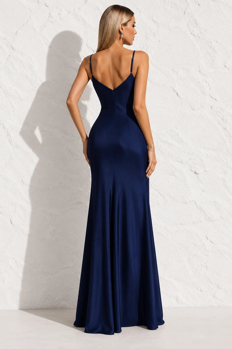 Robe de gala bleu marine