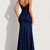 Robe de gala bleu marine