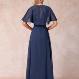 Robe de gala bleu marine avec veste