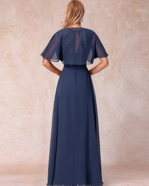 Robe de gala bleu marine avec veste