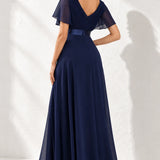 Robe demoiselle d’honneur bleu marine