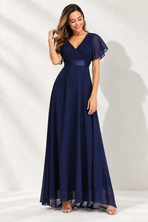 Robe demoiselle d’honneur bleu marine