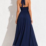 Robe femme bleu marine chic