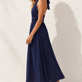 Robe femme bleu marine chic