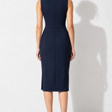 Robe fourreau bleu marine