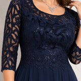 Robe mère mariée bleu marine