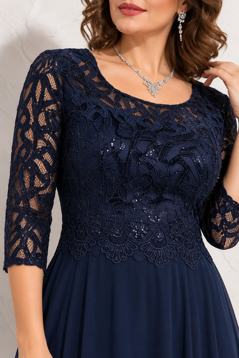 Robe mère mariée bleu marine