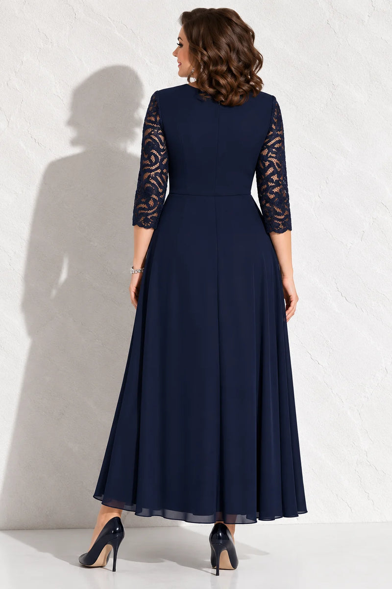 Robe mère mariée bleu marine