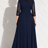 Robe mère mariée bleu marine